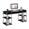 Convenience Concepts Designs2Go No Tools Deluxe Student Desk with Shelves, 60", Black view 4