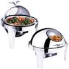JINCAN 6L food warmer, hot pot for holding or heating food, with visible lid and handle, lid can be rotated 180, 220V 400W (Color : Gold-6l) view 3