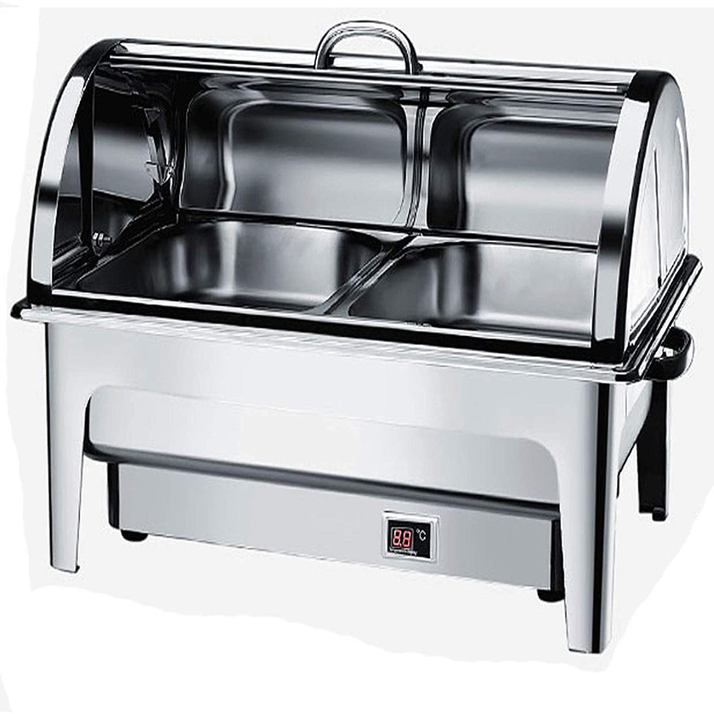 JINCAN Catering Food Warmers,Chafing Dish, 9L Stainless Steel Chafer Buffet Servers and Warmers with Lid, Perfect for Any Party, Football Game and Office Gathering (Size : B)