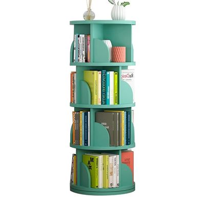 Bookcases 360Rotating Bookshelf, Children's Large-Capacity, Cultivate Children's Interest in Reading, Make Children Fall in Love with Reading (Color : Green, Size : 4 Layers (46126cm))
