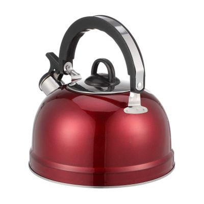 OSALADI Tea Kettle Stovetop Whistling Tea Kettle Stainless Steel Teapot Teakettle for Stovetop Induction Stove Top Fast Boiling Heat Water Pot 3L Red Loud Whistling Teapot