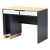 BOWERY HILL Modern 2-Drawer Engineered Wood Computer Desk in Gray/Oak view 1