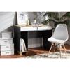 BOWERY HILL Modern 2-Drawer Engineered Wood Computer Desk in Gray/Oak view 2
