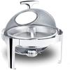 JINCAN Stainless Steel Chafing Dish, Round Buffet Servers Artisan Stainless Steel Round Buffet Chafer Weddings Parties Banquets Catering Events (Color : C-6l) view 1