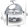 JINCAN Stainless Steel Chafing Dish, Round Buffet Servers Artisan Stainless Steel Round Buffet Chafer Weddings Parties Banquets Catering Events (Color : C-6l) view 2