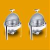 JINCAN Stainless Steel Chafing Dish, Round Buffet Servers Artisan Stainless Steel Round Buffet Chafer Weddings Parties Banquets Catering Events (Color : C-6l) view 4