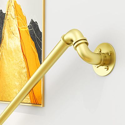 Main courante pour escalier, rampe d'escalier murale pour rampe extrieur intrieur - 30cm 80cm 1m 120cm - Barre d'appui scurit en fer forg en mtal dor Rails de support - Dcoration de la maison