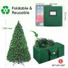 BALEINE 7.5 ft Christmas Tree Storage Bag, Heavy Duty 900D Oxford Fabric with Reinforced Handles and Dual Zippers Wide Opening, Extra Large Storage Container (Green) view 2