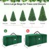 BALEINE 7.5 ft Christmas Tree Storage Bag, Heavy Duty 900D Oxford Fabric with Reinforced Handles and Dual Zippers Wide Opening, Extra Large Storage Container (Green) view 4