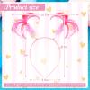 WILLBOND 6 Pcs Pom Pom Headbands Tinsel Wrapped Crazy Headwear Hair Accessories for Spirit Week Carnival Bachelorette(Pink) view 2