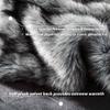 BATTILO HOME Wolf Faux Fur Blanket, Extra Large Fox Fur Throw Blankets for Couch, Bed, Super Soft, Fluffy, Eelegant, Grey with Black Tips Blanket Reversible to Plush Velvet, (Grey, 60"x80") view 4