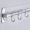 qiuqiu Kitchen Utensil Wall Mounted, Hanger Organizer, Hanging Rail Rack, Pan Pot Rack, Lid Holder, Nail Free Stainless Steel Multipurpose Hanger Hooks for Kitchen Tools, Pot, Towel -40cm view 4