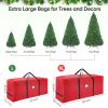 BALEINE 9 ft Christmas Tree Storage Bag, Heavy Duty 900D Oxford Fabric with Reinforced Handles and Dual Zippers Wide Opening, Extra Large Storage Container for Trees and Decorations (Red) view 4