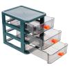 BESPORTBLE 3 Drawer Plastic Storage Desktop Small Drawer Organizer Stackable Storage Sundries Classification Decorative Dressing Boxes (Green) view 1