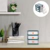 BESPORTBLE 3 Drawer Plastic Storage Desktop Small Drawer Organizer Stackable Storage Sundries Classification Decorative Dressing Boxes (Green) view 3