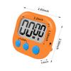 6 Pack Small Digital Kitchen Timer Magnetic Back and ON/Off Switch,Minute Second Count Up Countdown (Orange) view 2