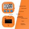 6 Pack Small Digital Kitchen Timer Magnetic Back and ON/Off Switch,Minute Second Count Up Countdown (Orange) view 3