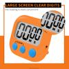 6 Pack Small Digital Kitchen Timer Magnetic Back and ON/Off Switch,Minute Second Count Up Countdown (Orange) view 4