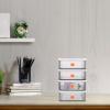 BESPORTBLE Makeup Organizer Drawers Small Desktop Storage Cabinet Multi-layer Drawer Storage Box 4-Drawer Desktop Organizer Cabinet for Office Stationary Bathroom Makeup view 3