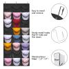 Melpler Hat Organizer for Storage of Baseball Caps, 24 Clear Deep Pockets, Rack for Wall/Door with Hooks(Black) view 2