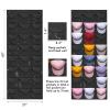 Melpler Hat Organizer for Storage of Baseball Caps, 24 Clear Deep Pockets, Rack for Wall/Door with Hooks(Black) view 3
