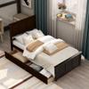 Bellemave Twin Size Platform Bed with Storage Drawers, Wooden Bed Frame with Headboard and Footboard, No Box Spring Need, Espresso view 3