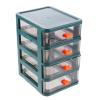 1pc Mini Storage Box Drawer Sundries Holder for Stationery and Jewelry Compact Organizer for Office and Home Use Gem Green view 1