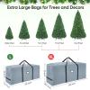 BALEINE 7.5 ft Christmas Tree Storage Bag, Heavy Duty 900D Oxford Fabric with Reinforced Handles and Dual Zippers Wide Opening, Extra Large Storage Container for Trees and Decorations (Grey) view 4
