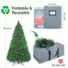 BALEINE 9 ft Christmas Tree Storage Bag, Heavy Duty 900D Oxford Fabric with Reinforced Handles and Dual Zippers Wide Opening, Extra Large Storage Container for Trees (Grey) view 2