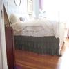 1 Piece Solid 20" Drop Split Corner Multi Ruffle Bed Skirt 600TC Egyptian Cotton (Gray, Queen) view 1