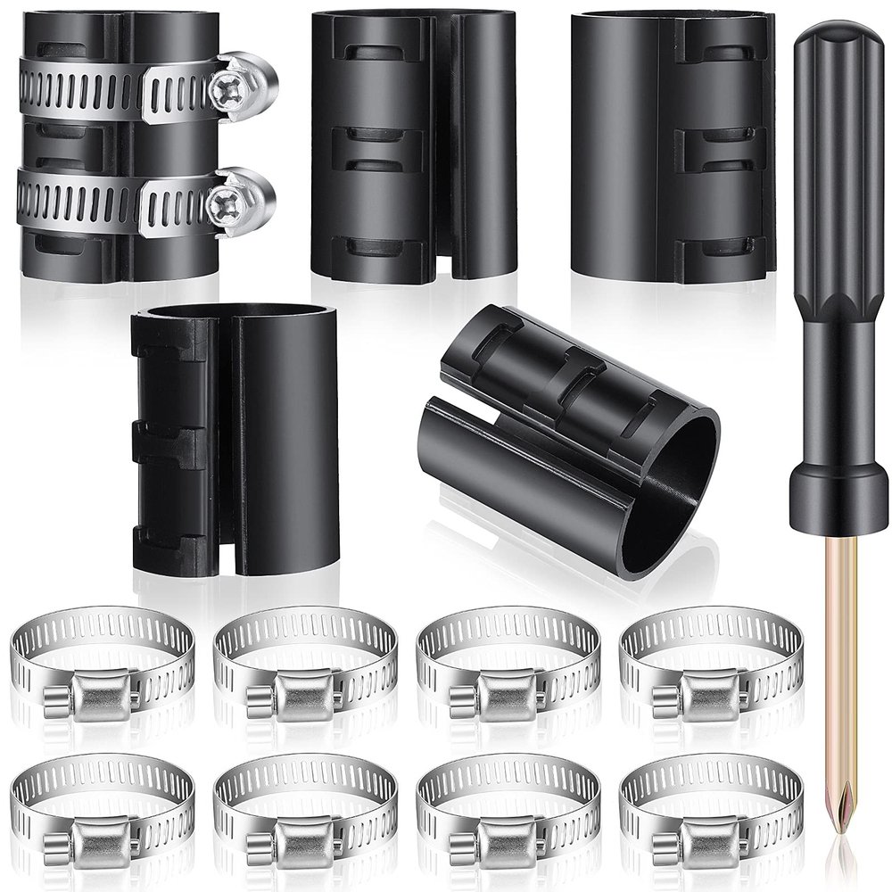 Ferraycle Fixing a Sinking Office Chair Cylinder Alternatives 10 Pieces Stainless Steel Hose Clamps 5 Pieces Gas Lift with Dual-Purpose Screwdriver No Gas Lift Cylinder (16 Pieces)