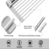 Surpahs 20.5 x 15.5 Inch Roll-Up Dish Drying Rack, Fits Across Sink Openings up to 19.5 Inches, Heavy-Duty Premium Silicone, Strong Support, Non-Slip, Heat-Resistant, Warm Gray view 4