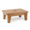 CONSDAN Oak Step Stool for Bed, Wooden Stool for Adults & Seniors - 6.5" High, Non-Slip Mat, No Assembly Needed, Solid Wood, Natural Color view 1