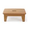 CONSDAN Oak Step Stool for Bed, Wooden Stool for Adults & Seniors - 6.5" High, Non-Slip Mat, No Assembly Needed, Solid Wood, Natural Color view 2