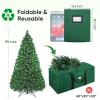 BALEINE 9 ft Christmas Tree Storage Bag, Heavy Duty 900D Oxford Fabric with Reinforced Handles and Dual Zippers Wide Opening, Extra Large Storage Container for Trees and Decorations (Green) view 2