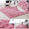 Carpets Tie-Dyeing Plush Soft Carpets for Bedroom Living Room Anti-Slip Floor Mats Kids Room Carpet Rugs Dark Pink 78157 inchs(200400cm) view 2