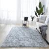 Carpets Tie-Dyeing Plush Soft Carpets for Bedroom Living Room Anti-Slip Floor Mats Kids Room Carpet Rugs Light Grey 31235 inchs(80600cm) view 1