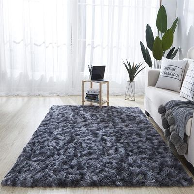 Carpets Tie-Dyeing Plush Soft Carpets for Bedroom Living Room Anti-Slip Floor Mats Kids Room Carpet Rugs Dark Gray 3158 inchs(80150cm)