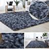 Carpets Tie-Dyeing Plush Soft Carpets for Bedroom Living Room Anti-Slip Floor Mats Kids Room Carpet Rugs Dark Gray 3158 inchs(80150cm) view 2