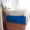 1 Piece Solid 25" Drop Split Corner Multi Ruffle Bed Skirt 600TC Egyptian Cotton (Blue, King) view 1
