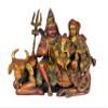 AONA Brass Shiv Parivar Shiva Family Idol Family Sitting On Nandi Home Decor Height 8 Inch view 2