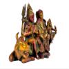 AONA Brass Shiv Parivar Shiva Family Idol Family Sitting On Nandi Home Decor Height 8 Inch view 3