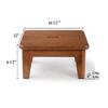 CONSDAN Step Stool for Bed - USA Grown Oak, Wooden Stool for Adults and Seniors, 6.5" High, Non-Slip Mat, No Assembly Needed, Solid Wood, Chocolate Color view 3