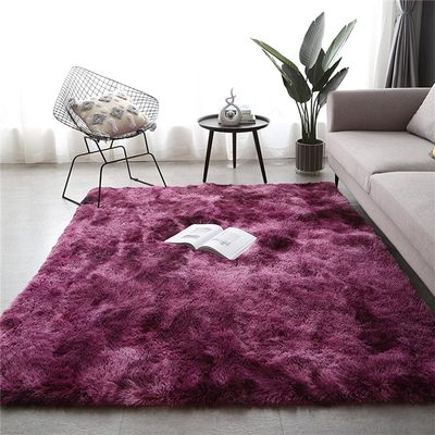 Carpets Tie-Dyeing Plush Soft Carpets for Bedroom Living Room Anti-Slip Floor Mats Kids Room Carpet Rugs Fuchsia 78157 inchs(200400cm)