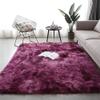 Carpets Tie-Dyeing Plush Soft Carpets for Bedroom Living Room Anti-Slip Floor Mats Kids Room Carpet Rugs Fuchsia 78157 inchs(200400cm) view 1