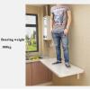 Wall-Mounted Drop Leaf Table,Small Fold Down Table Computer Desk, (Multiple Sizes) for Small Saving Spaces,Solid Wood Table, Kids Floating Desk for Dining, Room, Study, Kitchen, Dinner, Bar view 4
