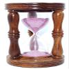 Fakhr Wood Handicrafts Wooden Sand Timer Approx 1 Mint | Wooden Timer Stand - Dimension: Length 2.5 inch Width 2.5 inch Height 4 inch view 1