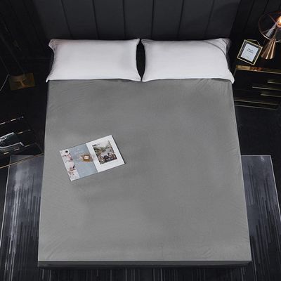 CFYCYHDZHT Bed Cover Room Kids Pure Color Waterproof Urinary Deep Pocket Fitted Sheets,Hotel Homestay Non Slip Mattress Protector Grey 100cmX200cmX30cm
