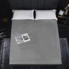 CFYCYHDZHT Bed Cover Room Kids Pure Color Waterproof Urinary Deep Pocket Fitted Sheets,Hotel Homestay Non Slip Mattress Protector Grey 100cmX200cmX30cm view 1