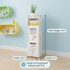 DECOMIL Giraffe Bathroom Storage Cabinet for Kids  Corner Organizer with 3 Shelves & 2 Compartments  Modern PVC Foam Board Furniture for Bathroom, Nursery & Playroom (Small) view 2